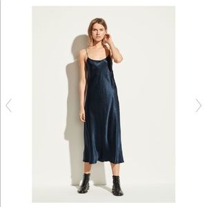 Vince lightly worn navy blue slip dress
